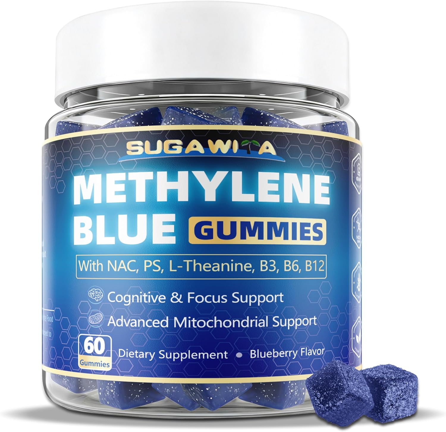 High-purity methylene blue supplement bottle